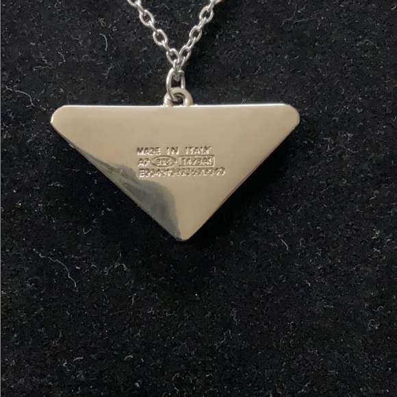 White and Silver Triangle Pendant - Picture 3 of 3